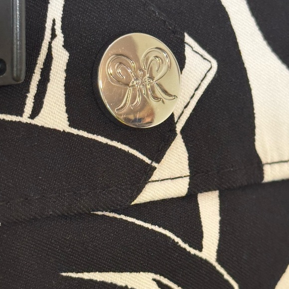 Rafaella Black and White Bermuda Shorts with Tropical Leaf Print - Picture 7 of 9